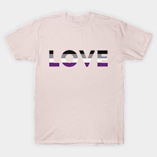 Asexual Pride Flag LOVE T-Shirt